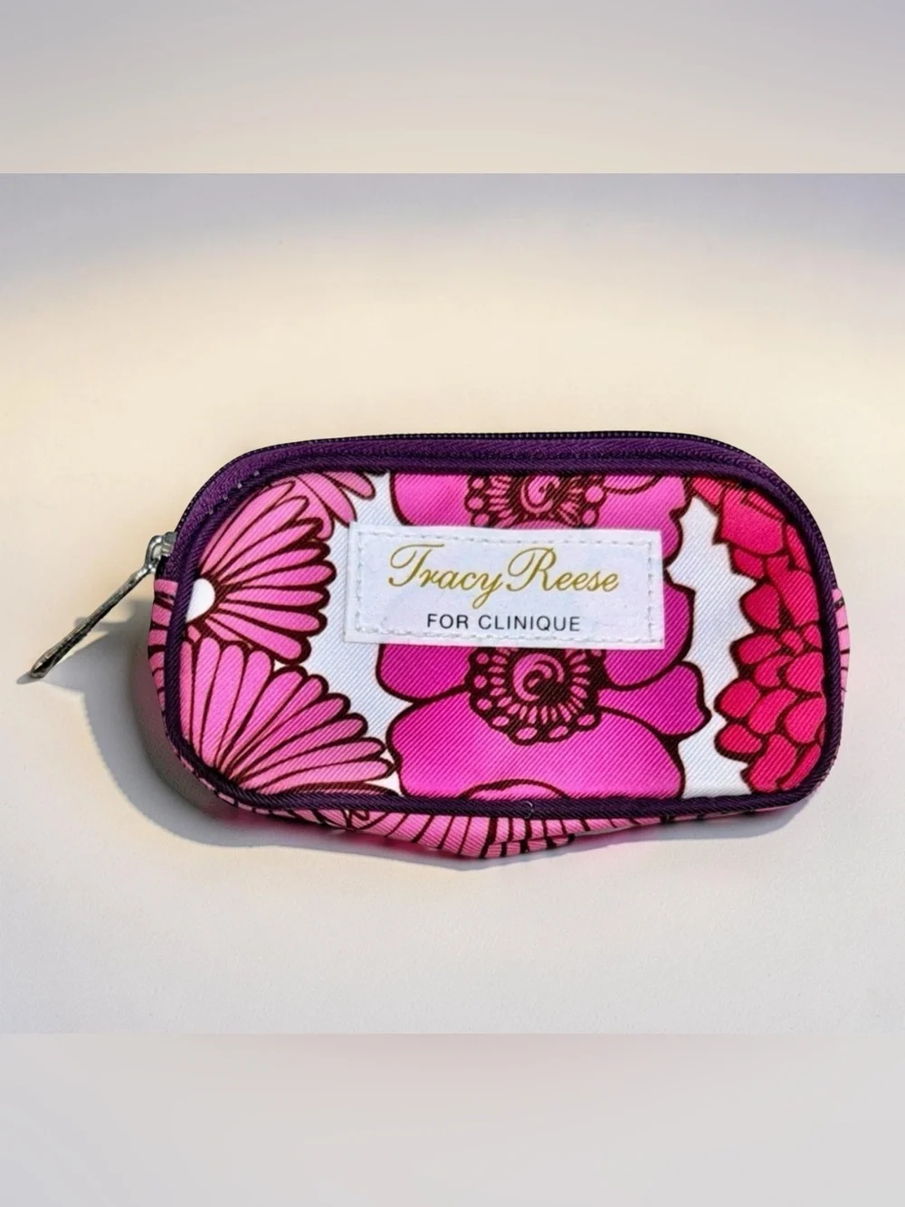Tracy Reese Floral Pink Cosmetic Case